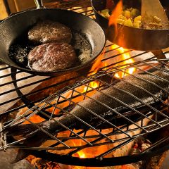 Beliebt ist Fisch oder Renburger grillen in der Grillhütte